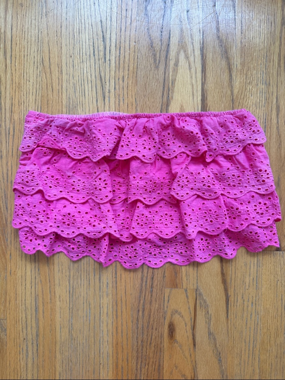 Blue B Collection Pink Ruffled Tube Top - Picture 2 of 5